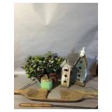 Decorative Birdhouses, Mini Wagon, etc.