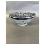 Glazed Stoneware Colander Bowl Signed Keaten