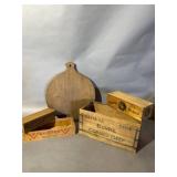 Wood Crates and Cutting Board
