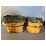 (2) Longaberger Baskets with Liners