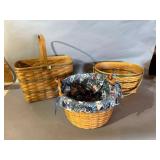 Longaberger Baskets Assortment, Set of 3