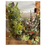 Artificial Holiday Floral Arrangments