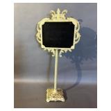Ornate Metal Standing Chalkboard Sign