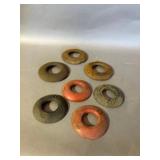 7 Cast Iron Counterweights Marked 2J