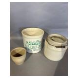 Stoneware Crocks and Burkholder Planter