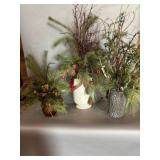 Artificial Pine Arrangements in Mixed Vases