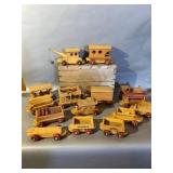 Wooden Toy Train Cars and Vehicles