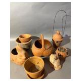 Terracotta Planters and Decorative Figurines