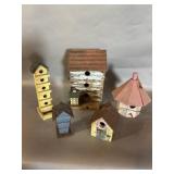 Painted Wood Birdhouses Lot