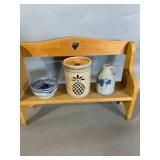 Three Stoneware Pottery Pieces