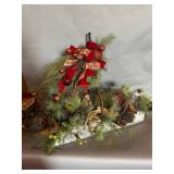 Holiday Pine Centerpiece with Ornaments