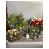 Artificial Holiday Floral Decor