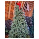 Artificial Christmas Tree with Red Bow Topper