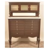 Antique 14-Drawer Dental Cabinet On Legs