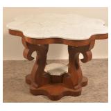 Antique Marble-Top Parlor Table