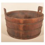 Large Antique Wood Washtub