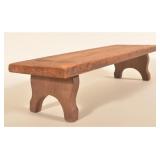Splay-Legged Antique Walnut Stool