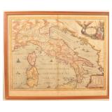 17th C. Map Italia Antiquï¿½ Noua Delinatio