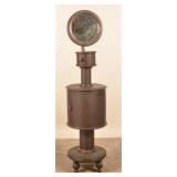 Unusual Mid-19th C. Barrel-Shaped Shaving Podium