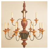 Excellent Jerry Martin 4-Over-8-Arm Chandelier