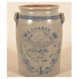 4-Gallon A. Conrad New Geneva Eagle Crock
