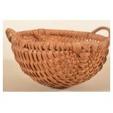 Small Antique Woven Double-Handled Egg Basket