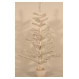 Vintage White Paper Tabletop Christmas Tree