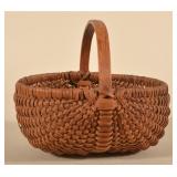 Antique Splint Oak Egg Basket
