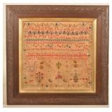 Antique Signed Jane Pratt 19th C. Sampler