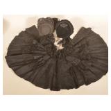 Antique Victorian Mourning Cape & Hats