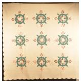 Currants & Cockscomb Pattern Applique Quilt