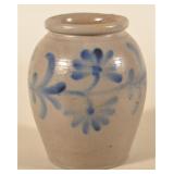 8" Freehand-Decorated Remmey, Philadelphia Crock
