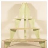 Antique Painted Wood Crock or Plant Stand