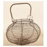 Great Oversized Footed Wire Egg Basket