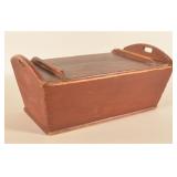 Pennsylvania Red-Painted Dovetailed Dough Box