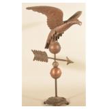 Antique Full-Bodied Copper Eagle Weathervane