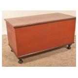 Painted Pennsylvania Turned-Foot Blanket Chest