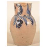 Excellent Baltimore Stoneware Pitcher w/ Grapes