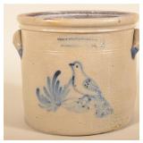 Cowden & Wilcox Freehand-Decorated Bird Crock