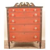 Dated 1871 Soap Hollow Chest of Drawers