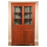12-Pane Pennsylvania Cherry Corner Cupboard