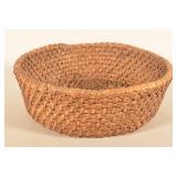 Large Antique Rye Straw Basket