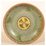 Signed & Dated Stahl Decorated Redware Plate