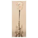 Rare 1883 Mechanical Hunts Fly Brush w/ Cruet
