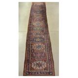Antique Kazak Hand-Knotted Wool Runner