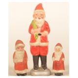 Three Antique Christmas Santa Claus Belsnickels