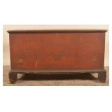 1858 Painted & Stenciled Soap Hollow Blanket Chest