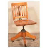 Antique Mahogany Adjustable Work Chair