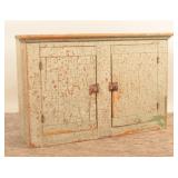 Primitive Painted 2-Door Hanging Cupboard