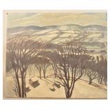 Signed Hudson River Valley Oil on Canvas